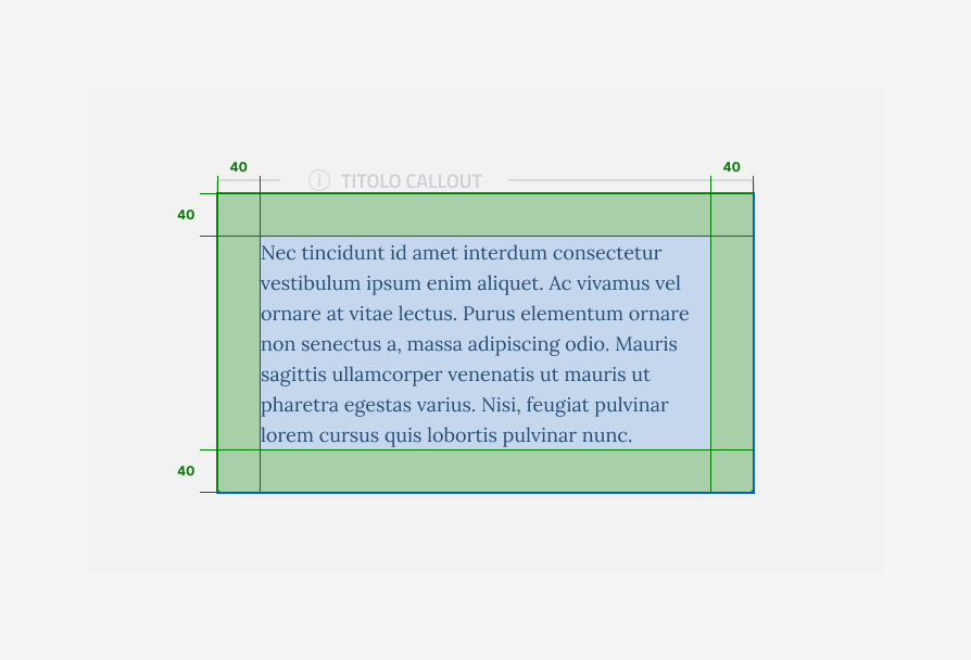 Specifiche di design del callout